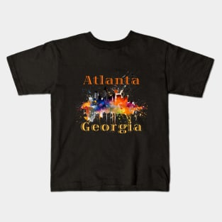 Atlanta Georgia City Skyline Kids T-Shirt